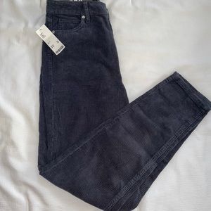 Dark blue/grey corduroy high waisted mom jeans
